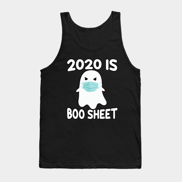 2020 Is Boo Sheet Women Men Scary Halloween Ghost in Mask Tank Top by followthesoul